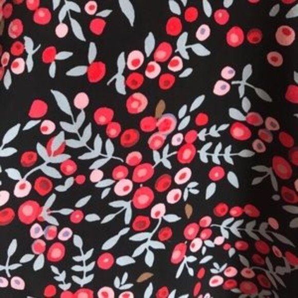 LOFT | Puffer Long Sleeve Floral Berry Keyhole XSP - Picture 5 of 15